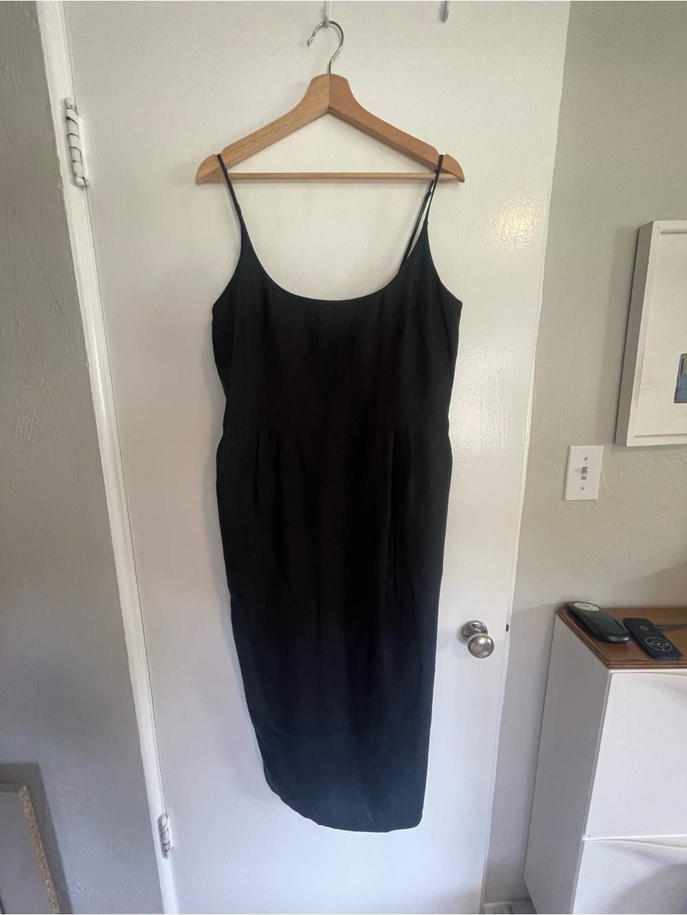 Quince 100% European Linen Black Dress Blazer Set Size L
